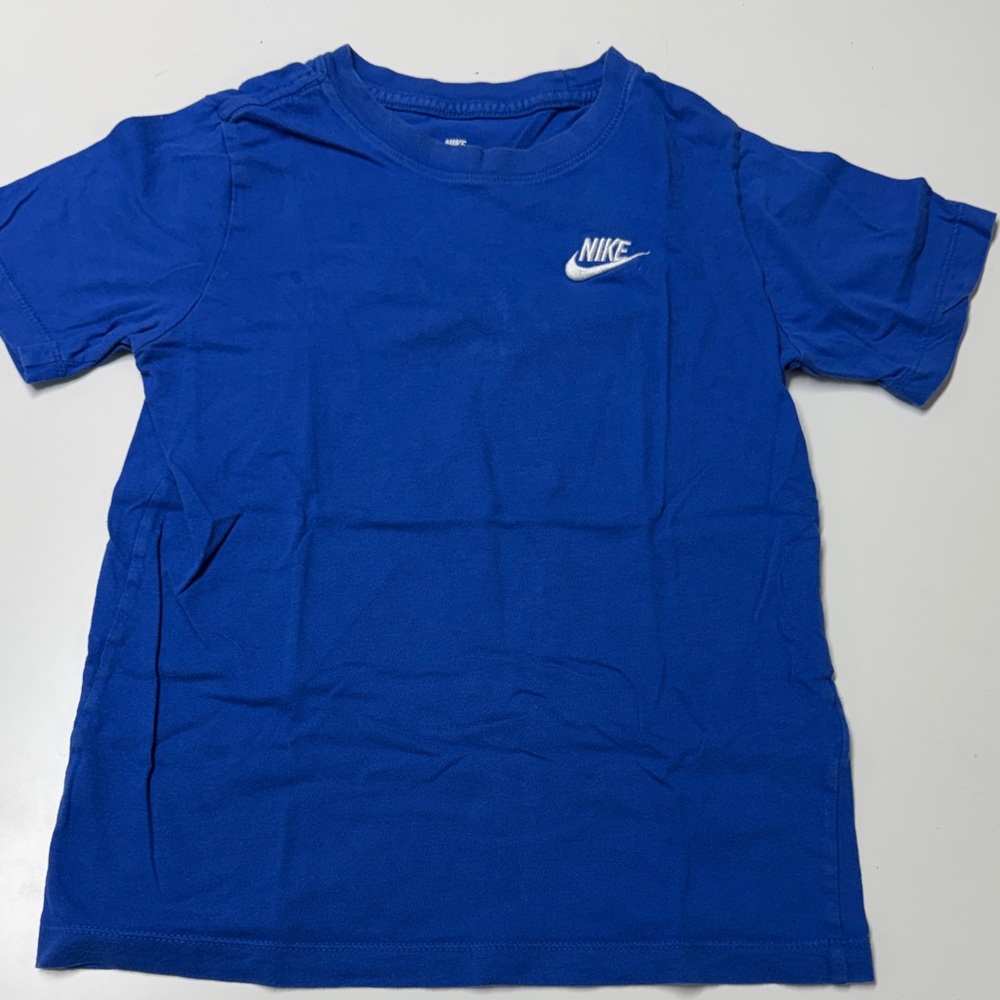 Nike Kids Royal Blue Short Sleeve Tee with White Logo